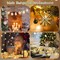 Metal Christmas String Lights 6 FT 10 LED Battery Operated Fairy Decor Hanging Lights for Christmas Xmas Tree Room Party, Warm White Christmas Snowflake Snowman Deer Pattern Light